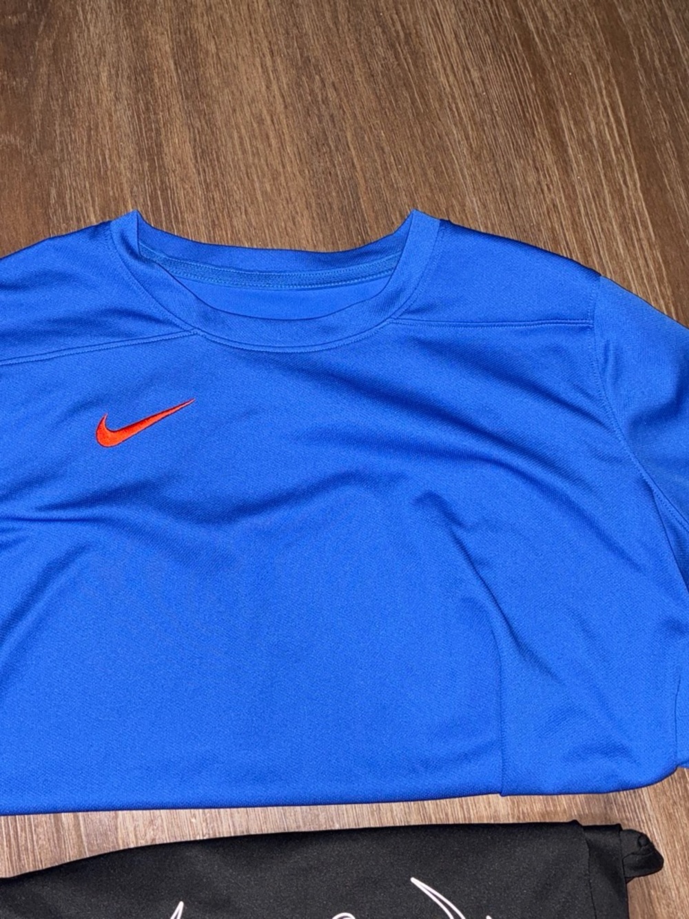 Nike Kids Royal Blue Crew Shirt with Orange Swoosh